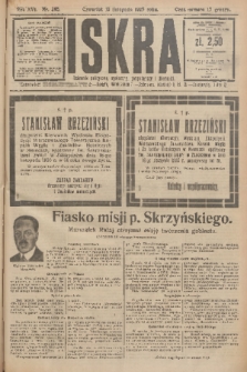 Iskra : dziennik polityczny, społeczny, gospodarczy i literacki. R.16 (1925), nr 265
