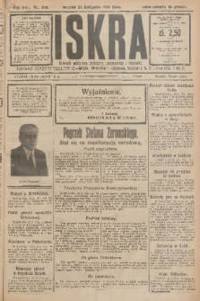 Iskra : dziennik polityczny, społeczny, gospodarczy i literacki. R.16 (1925), nr 269