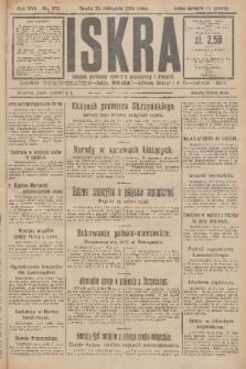 Iskra : dziennik polityczny, społeczny, gospodarczy i literacki. R.16 (1925), nr 270