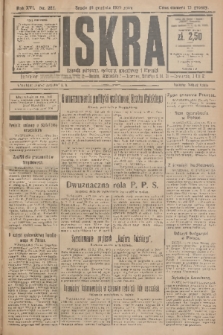 Iskra : dziennik polityczny, społeczny, gospodarczy i literacki. R.16 (1925), nr 287
