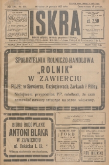 Iskra : dziennik polityczny, społeczny, gospodarczy i literacki. R.16 (1925), nr 291