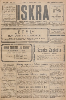 Iskra : dziennik polityczny, społeczny, gospodarczy i literacki. R.16 (1925), nr 293