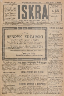 Iskra : dziennik polityczny, społeczny, gospodarczy i literacki. R.16 (1925), nr 297