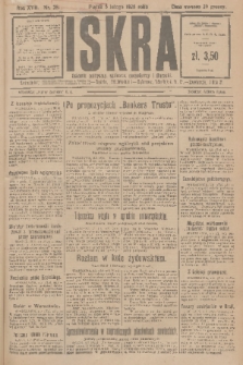 Iskra : dziennik polityczny, społeczny, gospodarczy i literacki. R.17 (1926), nr 28