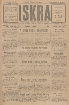 Iskra : dziennik polityczny, społeczny, gospodarczy i literacki. R.17 (1926), nr 31