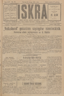 Iskra : dziennik polityczny, społeczny, gospodarczy i literacki. R.17 (1926), nr 35