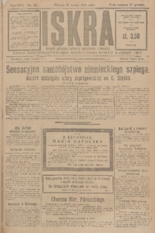 Iskra : dziennik polityczny, społeczny, gospodarczy i literacki. R.17 (1926), nr 37