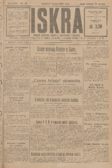 Iskra : dziennik polityczny, społeczny, gospodarczy i literacki. R.17 (1926), nr 38