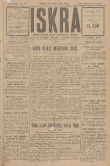 Iskra : dziennik polityczny, społeczny, gospodarczy i literacki. R.17 (1926), nr 43