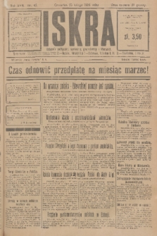 Iskra : dziennik polityczny, społeczny, gospodarczy i literacki. R.17 (1926), nr 45