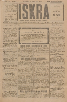 Iskra : dziennik polityczny, społeczny, gospodarczy i literacki. R.17 (1926), nr 63