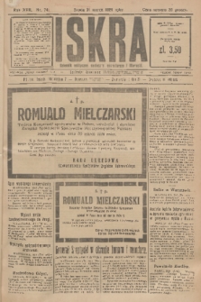Iskra : dziennik polityczny, społeczny, gospodarczy i literacki. R.17 (1926), nr 74