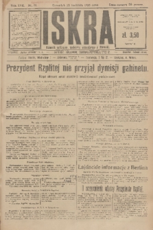Iskra : dziennik polityczny, społeczny, gospodarczy i literacki. R.17 (1926), nr 91
