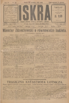 Iskra : dziennik polityczny, społeczny, gospodarczy i literacki. R.17 (1926), nr 96