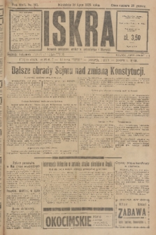 Iskra : dziennik polityczny, społeczny, gospodarczy i literacki. R.17 (1926), nr 161