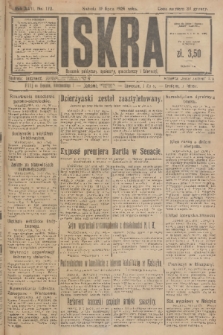 Iskra : dziennik polityczny, społeczny, gospodarczy i literacki. R.17 (1926), nr 172