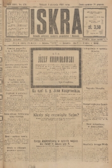 Iskra : dziennik polityczny, społeczny, gospodarczy i literacki. R.17 (1926), nr 174