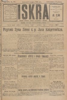 Iskra : dziennik polityczny, społeczny, gospodarczy i literacki. R.17 (1926), nr 176