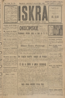 Iskra : dziennik polityczny, społeczny, gospodarczy i literacki. R.17 (1926), nr 179