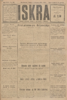 Iskra : dziennik polityczny, społeczny, gospodarczy i literacki. R.17 (1926), nr 181
