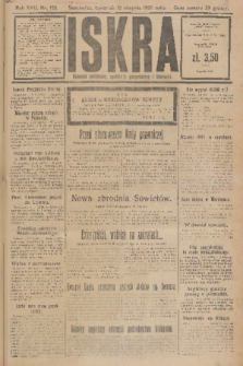Iskra : dziennik polityczny, społeczny, gospodarczy i literacki. R.17 (1926), nr 182