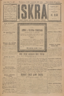 Iskra : dziennik polityczny, społeczny, gospodarczy i literacki. R.17 (1926), nr 199