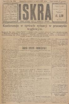 Iskra : dziennik polityczny, społeczny, gospodarczy i literacki. R.17 (1926), nr 202