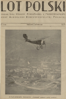 Lot Polski : organ Ligi Obrony Powietrznej i Przeciwgazowej oraz Aeroklubu Rzeczypospolitej Polskiej. R. 6, 1928, nr 11
