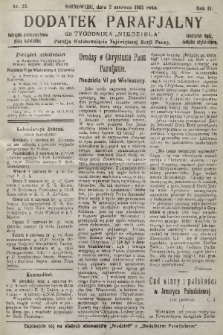 Dodatek Parafjalny do tygodnika „Niedziela” Parafji Wniebowzięcia Najświętszej Marji Panny. 1935, nr 22