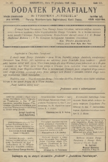 Dodatek Parafialny do Tygodnika „Niedziela” : Parafia Wniebowzięcia Najświętszej Marii Panny. 1936, nr 52