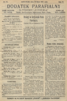 Dodatek Parafialny do Tygodnika „Niedziela” Parafii Wniebowzięcia Najświętszej Marii Panny. 1937, nr 28