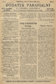 Dodatek Parafialny do Tygodnika „Niedziela” Parafii Wniebowzięcia Najświętszej Marii Panny. 1938, nr 8