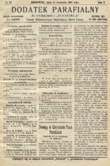 Dodatek Parafialny do Tygodnika „Niedziela” Parafii Wniebowzięcia Najświętszej Marii Panny. 1938, nr 38