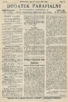 Dodatek Parafialny do Tygodnika „Niedziela” Parafii Wniebowzięcia Najświętszej Marii Panny. 1939, nr 13