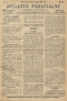Dodatek Parafialny do Tygodnika „Niedziela” Parafii Wniebowzięcia Najświętszej Marii Panny. 1939, nr 19