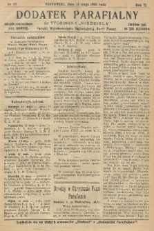 Dodatek Parafialny do Tygodnika „Niedziela” Parafii Wniebowzięcia Najświętszej Marii Panny. 1939, nr 20