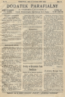 Dodatek Parafialny do Tygodnika „Niedziela” Parafii Wniebowzięcia Najświętszej Marii Panny. 1939, nr 25
