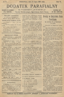 Dodatek Parafialny do Tygodnika „Niedziela” Parafii Wniebowzięcia Najświętszej Marii Panny. 1939, nr 29