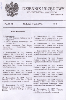 Dziennik Urzędowy Województwa Płockiego. 1997, nr 5