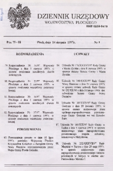 Dziennik Urzędowy Województwa Płockiego. 1997, nr 9
