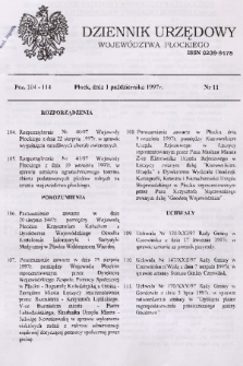 Dziennik Urzędowy Województwa Płockiego. 1997, nr 11