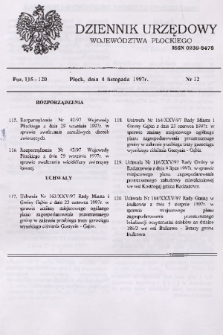Dziennik Urzędowy Województwa Płockiego. 1997, nr 12