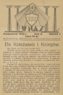 U Nas : miesięcznik młodzieży gimnazjalnej - Dębica. R.2, 1935, nr 1