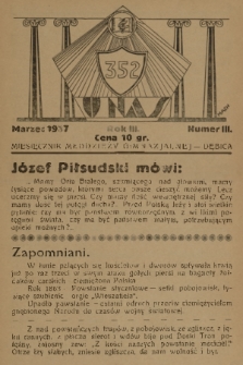 U Nas : miesięcznik młodzieży gimnazjalnej - Dębica. R.3, 1937, nr 3