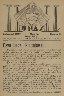 U Nas : miesięcznik młodzieży gimnazjalnej - Dębica. R.4, 1937, nr 2