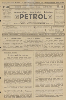 Petrol : czasopismo naftowe : journal de pétrol : Naphtazeitung. R.9, 1928, № 589