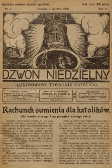 Dzwon Niedzielny : ilustrowany tygodnik katolicki. 1926, nr 1