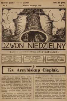 Dzwon Niedzielny : ilustrowany tygodnik katolicki. 1926, nr 9