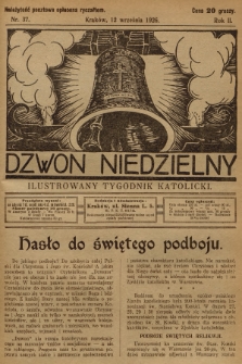 Dzwon Niedzielny : ilustrowany tygodnik katolicki. 1926, nr 37