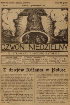 Dzwon Niedzielny : ilustrowany tygodnik katolicki. 1926, nr 40